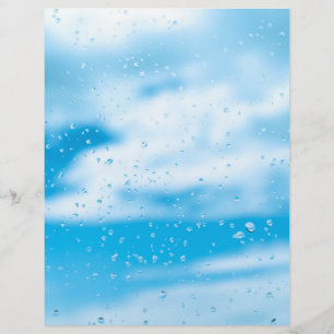 Regenfälle auf einem Glasfenster Flyer