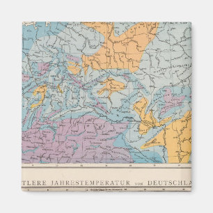 Regenfallkarte Deutschlands Magnet