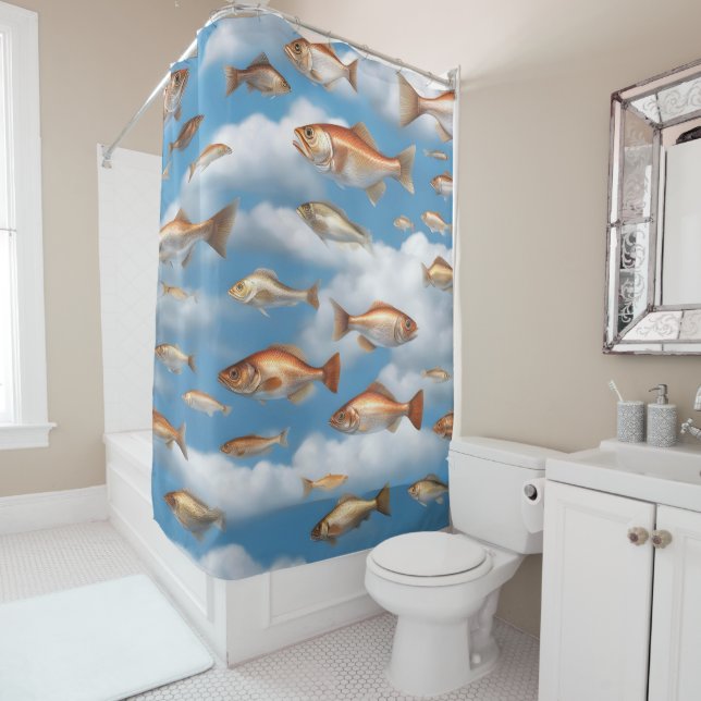 Regenfisch Duschvorhang (Beispiel)