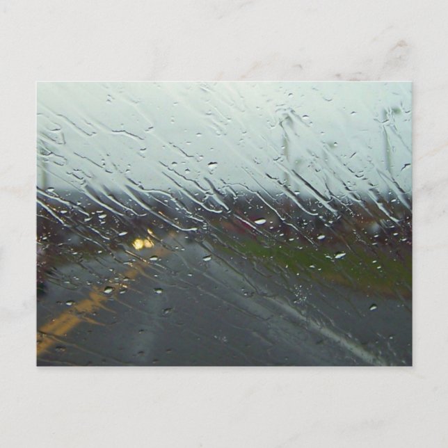 Regengefleckte Windschutzscheibe Postkarte (Vorderseite)