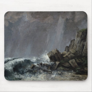 Regenguß bei Etretat Mousepad