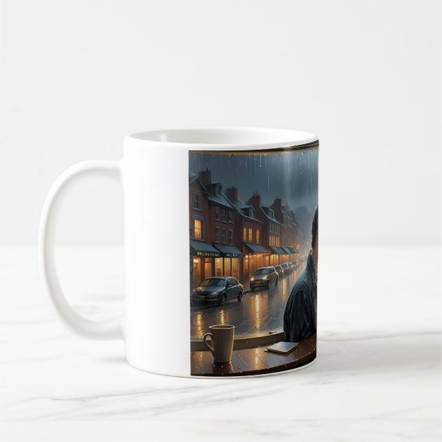 Regenliebe am Fenster-Mug Kaffeetasse (Links)