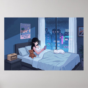 Regennachtzimmer Poster