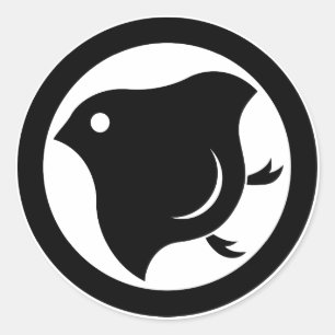 Regenpfeifer im Kreis Runder Aufkleber