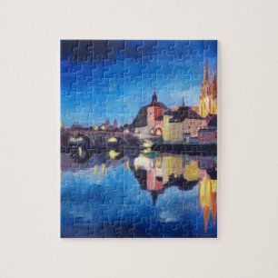 Regensburg, Bavaria at Dawn Puzzle