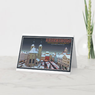 Regensburg Christkindlmarkt am Neupfarrplatz Feiertagskarte