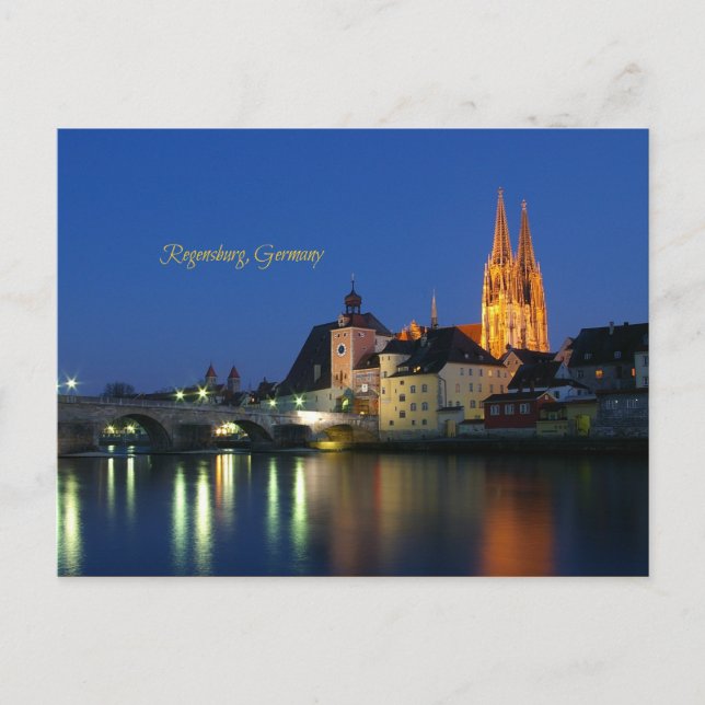 Regensburg, Deutschland Postkarte (Vorderseite)