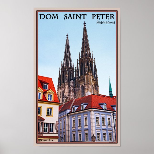 Regensburg - Kathedrale St. Peter Poster (Vorne)