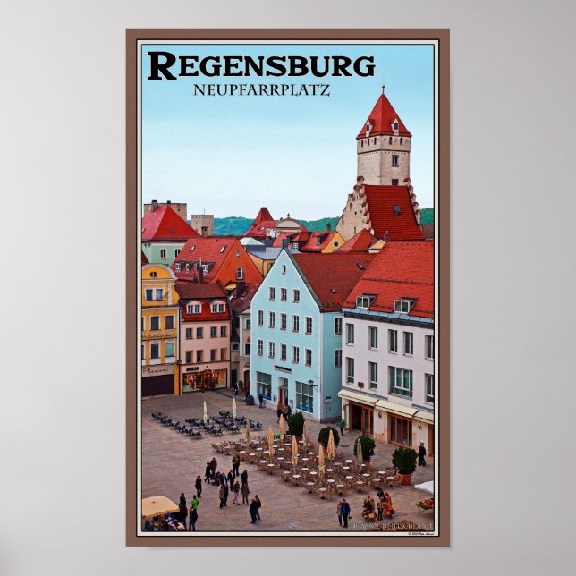 Regensburg - Neupfarrplatz Poster (Vorne)
