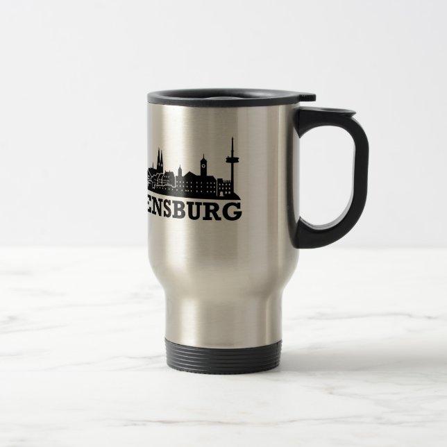 Regensburg-Skyline Reisebecher (Rechts)