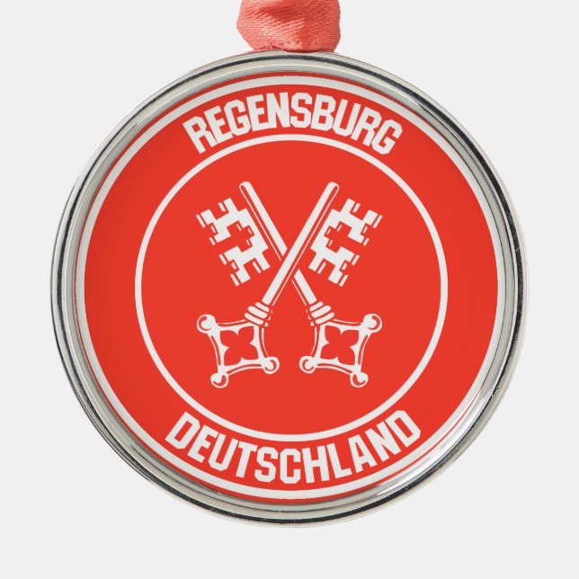 Regensburger RundEmblem Ornament Aus Metall (Vorne)