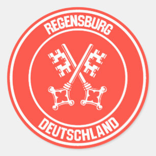 Regensburger RundEmblem Runder Aufkleber