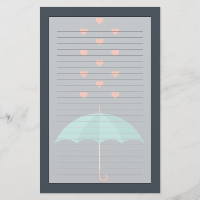 Regenschirm Briefpapier (Vorderseite)