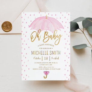 Regenschirm der Liebe Streusel Baby Shower Einladung