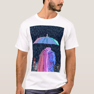 Regenschirm-Mädchen T-Shirt
