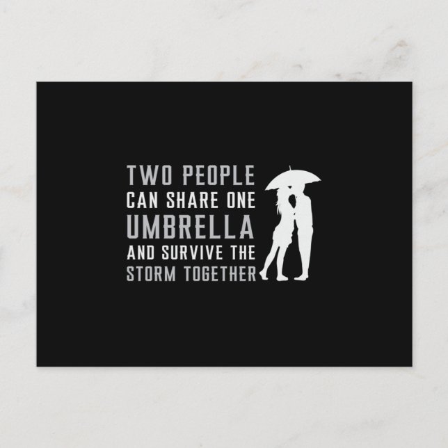 Regenschirm Raindrop Rain Cloud Weather Rainy Gift Postkarte (Vorderseite)