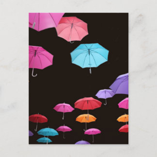 Regenschirm-Sonnenschirm-Muster Postkarte