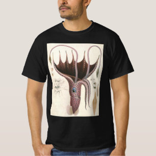 Regenschirm-Tintenfisch, Vintage Meeresleben Tiere T-Shirt