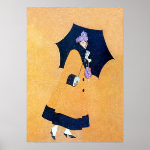 Regenschirm und Schnee von C Coles Phillips Poster