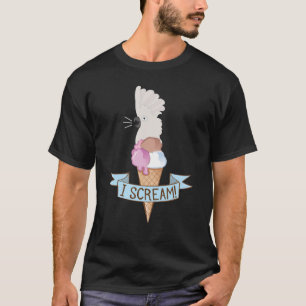 Regenschirmcockatoo-Eiscreme-Papagei T-Shirt