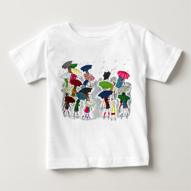 Regenschirme Baby T-shirt (Vorderseite)