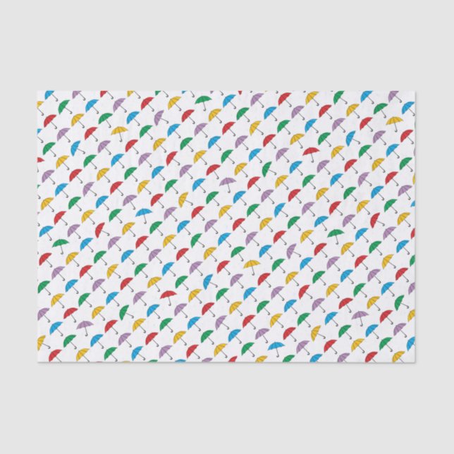 Regenschirme in Gewebspapier Seidenpapier (Vorderseite)