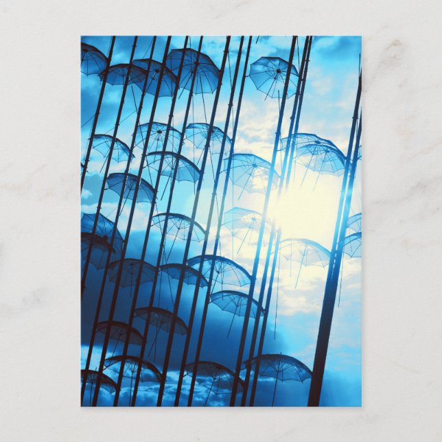 Regenschirme Postkarte (Vorderseite)