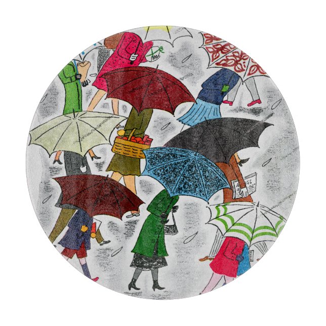 Regenschirme Schneidebrett (Vorderseite)