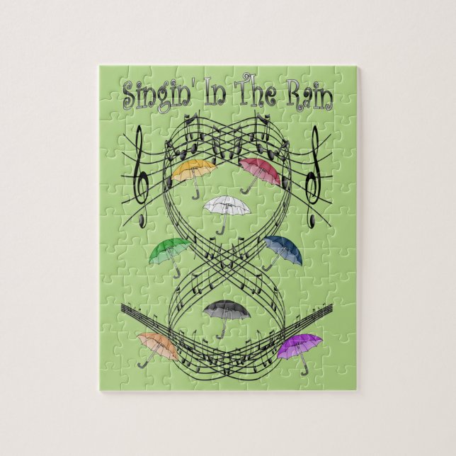 Regenschirme ~ Singin' im Regen ~ musikalische Puzzle (Vertikal)