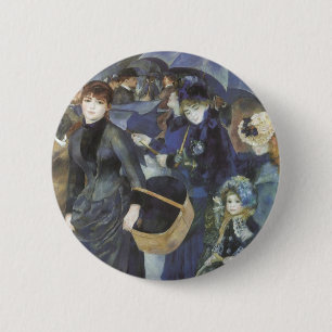 Regenschirme von Pierre Renoir, Vintage Impression Button