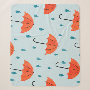 Regenschirme: Wasserfarbene Herbsttropfen Sherpadecke