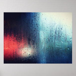 REGENSCHLAG AM FENSTER POSTER