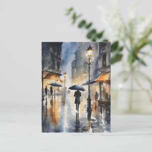 Regenstadt-Aquarellkunst Postkarte