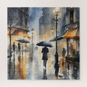 Regenstadt-Aquarellkunst Puzzle