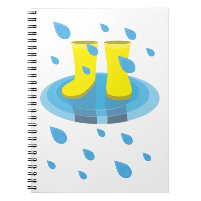 Regenstiefel Notizblock (Vorderseite)