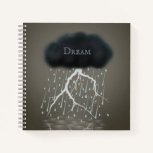Regensturm in Sepia Dreamscape Surreal Personalisi Notizbuch