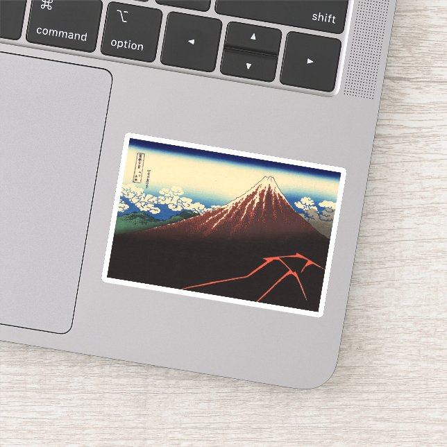 Regensturm unter dem Gipfel Aufkleber (Detail)