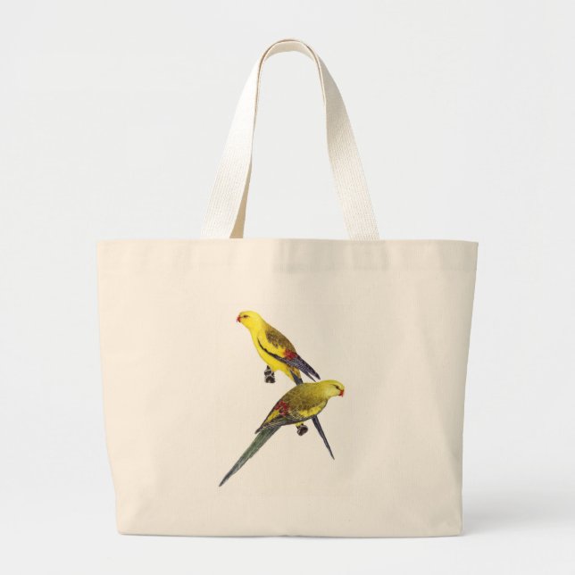 Regent Parrot Pair - Polytelis anthopeplus Jumbo Stoffbeutel (Vorne)