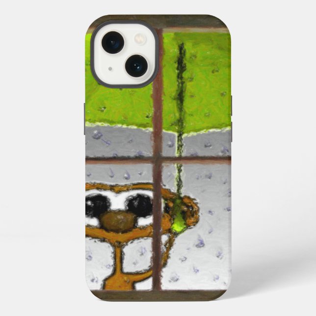 Regentag-Affe iPhone Hülle (Rückseite)