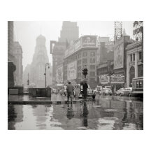 Regentag am Times Square, 1943. Vintage-Foto