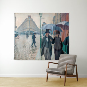 Regentag an der Pariser Straße Gustave Caillebot Wandteppich