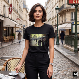 Regentag auf der Straße in Paris von Gustave Caill T-Shirt
