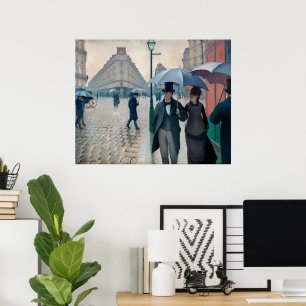 Regentag auf der Straße von Paris   Gustave Caille Poster