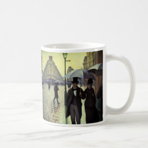 Regentag auf der Straße von Paris von Gustave Cail Tasse