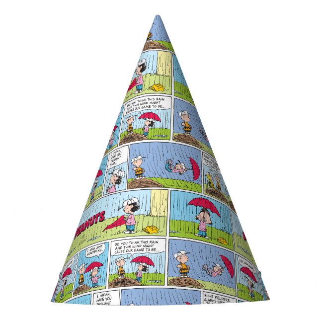 Regentag beim Baseballspiel Partyhütchen (Vorderseite)