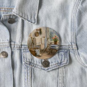 Regentag-Cottage-Wäscheraum Button