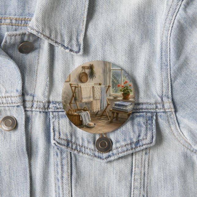 Regentag-Cottage-Wäscheraum Button (Beispiel)