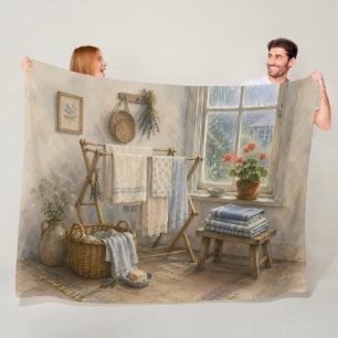 Regentag-Cottage-Wäscheraum Fleecedecke