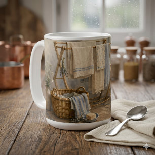 Regentag-Cottage-Wäscheraum Kaffeetasse