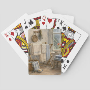 Regentag-Cottage-Wäscheraum Spielkarten